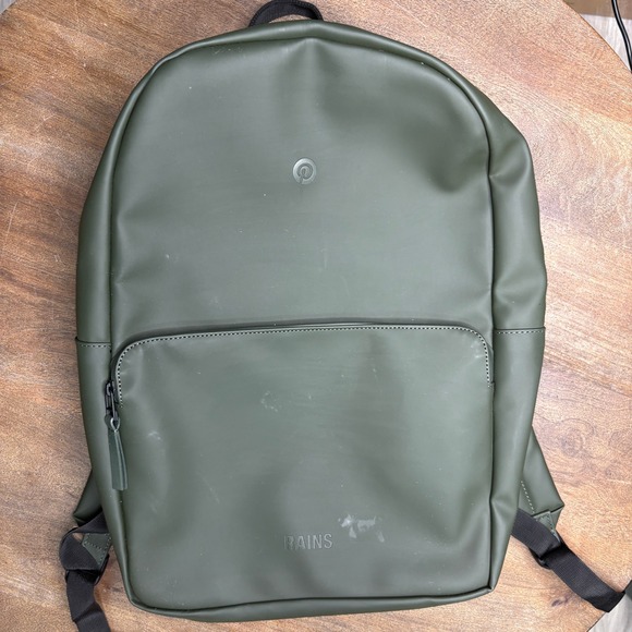 RAINS Waterproof Backpack Daypack Field Bag Green Hiking Outdoor Camping - Picture 1 of 8